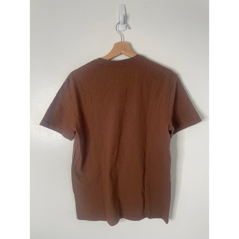 NEW American Giant T-Shirt Mens Small Brown V-Neck Short Sleeve Cotton USA - Picture 3 of 8